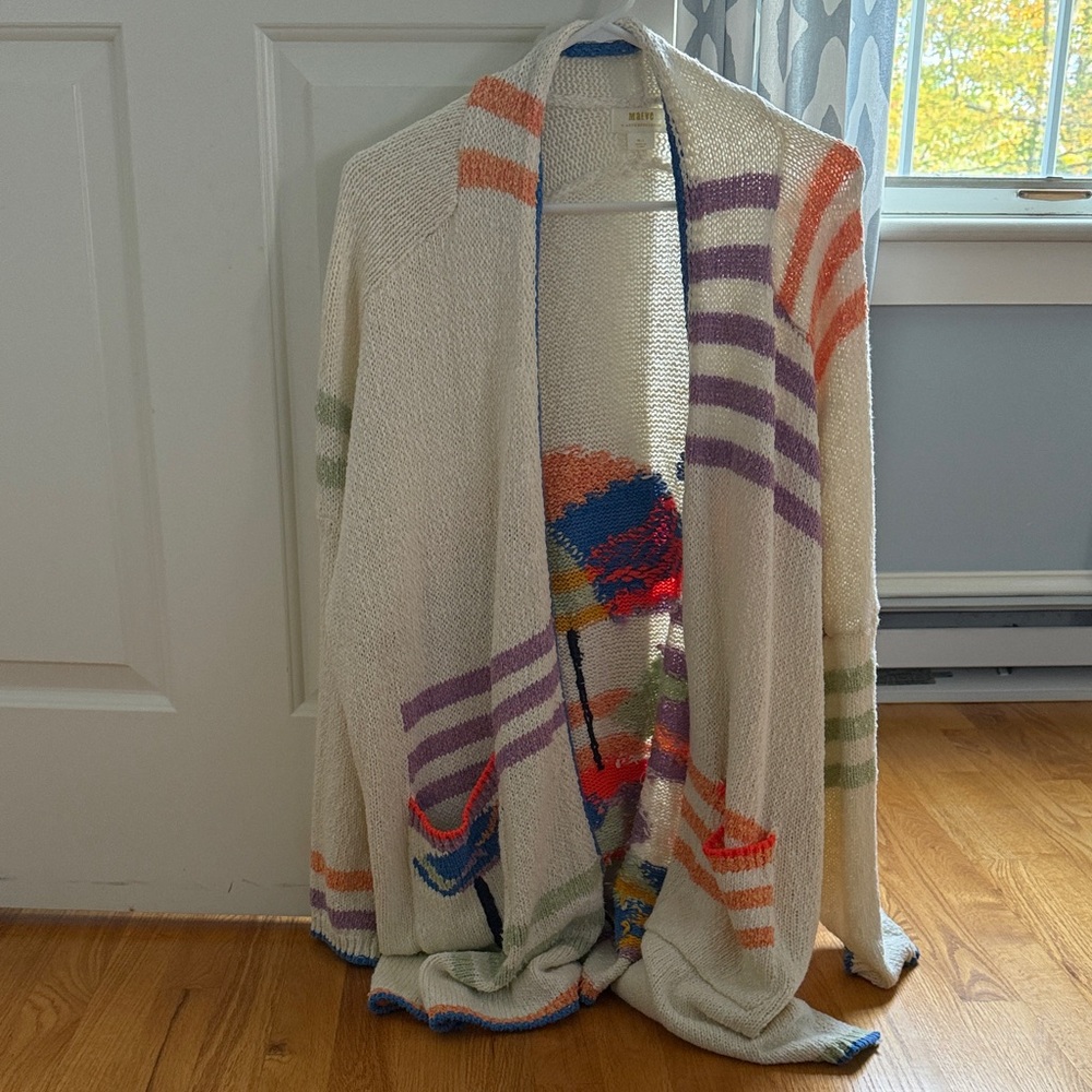 Maeve Multicolor Striped Cardigan